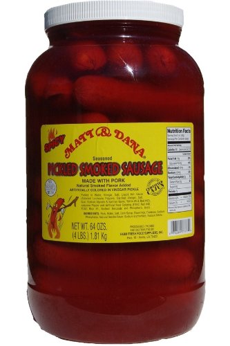 Matt &amp Dana Pickled Spicy Smoked Sausage - Gallon