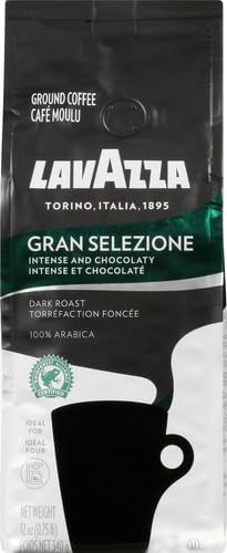 Lavazza Gran Selezione Ground Coffee Blend Dark Roast 12 oz (Pack of 4)
