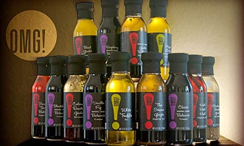 OMG! Gourmet Hot Garlic Dipping Oil | As found in Pike Place Market (Delicious Perfect for breads veggies salads and marinades) 375ml/12.7oz