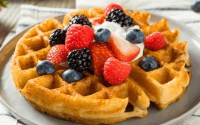 Mochi Foods Original Mochi Waffle Mix Vanilla Flavor Makes Crispy Chewy Waffles 4.5lbs