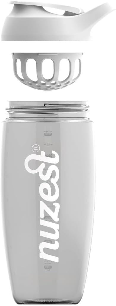 Nuzest Vegan Pea Protein Powder - Smooth Vanilla Flavor 8.8 oz + 24 oz Sports Shaker