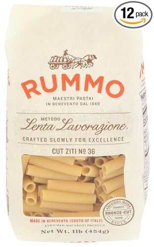 Generic R.ummo Ziti Cut Pasta 1 lb (Pack of 12)