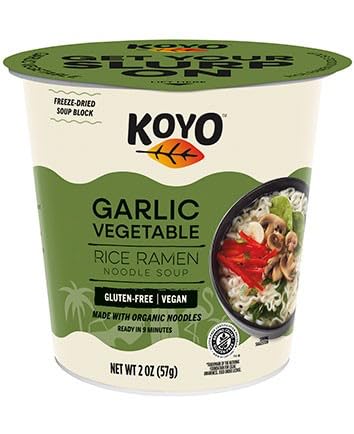 Garlic Vegetable Rice Ramen Noodle Soup Gluten-Free Vegan 2 oz 6 Count