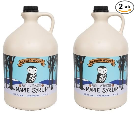 Bulk Maple Syrup - Two One Gallon Jugs of Pure Vermont Maple Syrup (Two Jugs Dark Robust (Former Grade B))
