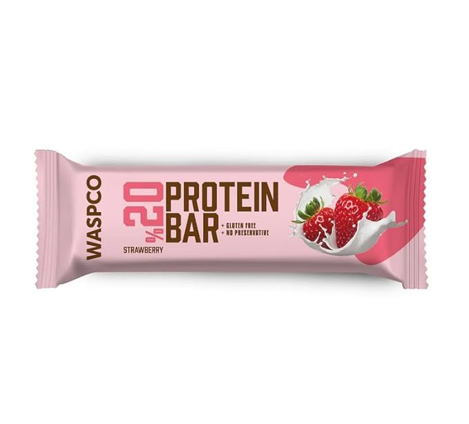 (12 Count) Protein Bars STRAWBERRY Gluten Free with 8g Protein and 0.7g Sugar 40G