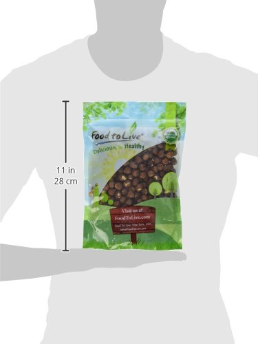 Food to Live Organic Hazelnuts 1 Pound – Non-GMO Raw Filberts Whole Shelled Unsalted Kosher Vegan Bulk. Crunchy Wholesome Snack. Great for Baking Trail Mixes