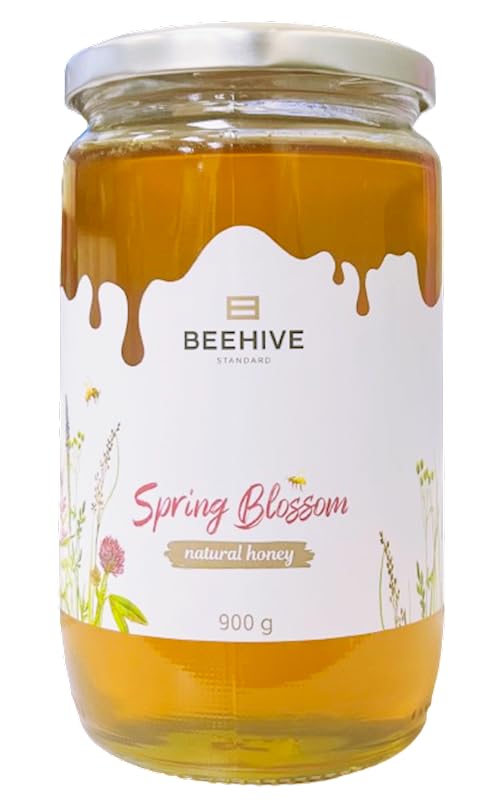 Pure Honey Raw Organic PoliFlower Honey Unfiltered Honey 100% Natural Honey Certified Organic Honey 900 g Non - GMO Superfood Natural Products Monofloral &amp Wildflower Honey Honey by BEEHIVE