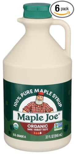 M.aple Joe Organic Dark Maple Syrup 32 oz (Pack of 6)