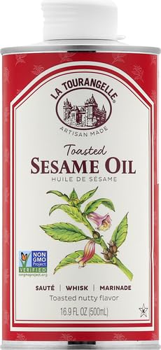 La Tourangelle Toasted Sesame Oil Great for Cooking Add to Noodles Stir-Fry Vegetables Vinaigrettes and Marinades 16.9 Fl Oz (Pack of 2)