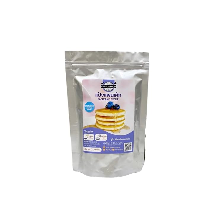 เชฟจ๋า Vanilla Flavored Pancake and Waffle Mix Easy Just-Add-Water Baking Base Premium Pastry Flour Blend for Breakfast and Dessert Snacks (500g)