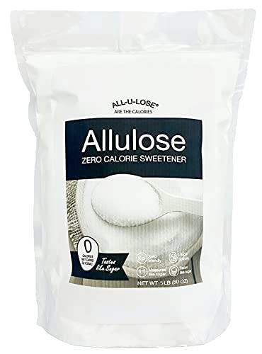 BetterTaste Allulose Sweetener Zero Calorie Granulated Sugar Substitute (5lb) Non-GMO Non Erythritol Gluten Free &amp Vegan Keto Sweetener