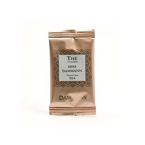 Dammann Freres Loose Leaf Miss Dammann Premium French Gourmet Green Tea Blend Ginger Passion Fruit Lime Flavors 3.52 Ounce Tin