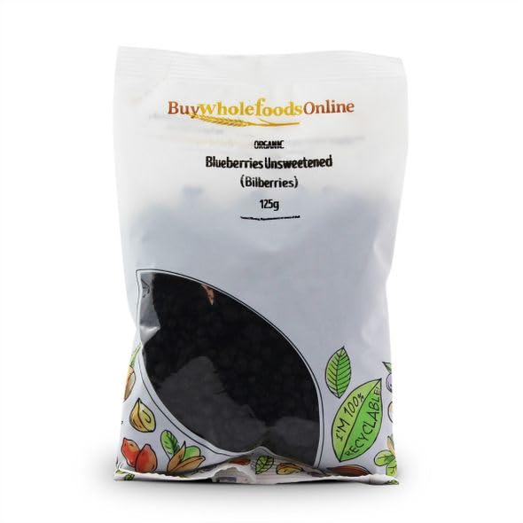 Buy Whole Foods Organic Blueberries Unsweetened (Bilberries) (125g)
