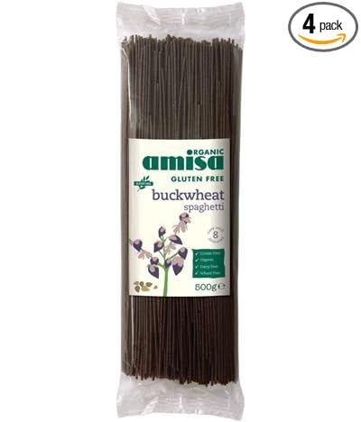 Amisa Organic Buckwheat Spaghetti 500g (Pack of 4)