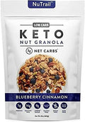 NuTrail Keto Nut Granola Blueberry Cinnamon 2 Pack (22 oz Each 44 oz Total) - Low Carb Grain-Free No Added Sugars No-GMO - Healthy Breakfast Cereal | Gourmet Kitchn/ZiQ clip 1pc