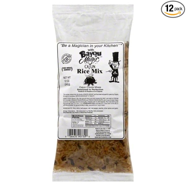 Bayou Magic Mix Cajun Rice Hot 12 oz (Pack of 12)