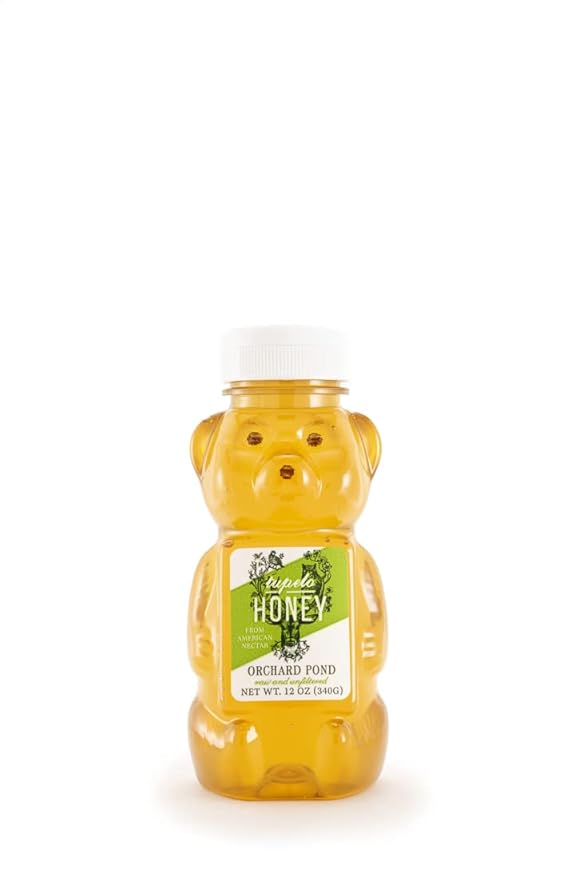 Orchard Pond Tupelo Honey - Rare Harvest from White Ogeechee Tupelo Trees Handcrafted in North Florida 100% Pure &amp Unheated - 12oz Bear