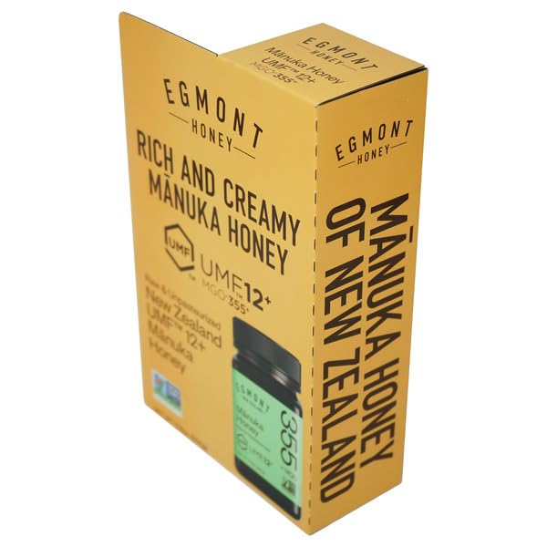 Egmont New Zealand Mānuka Honey UMF 12+ – Raw &amp Unpasteurized Premium Authentic MGO Certified Honey 1 pack