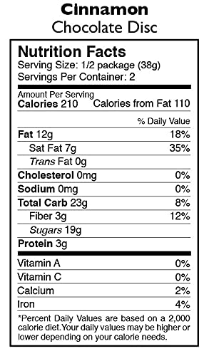 Taza Chocolate Organic Mexicano Disc 50% Dark Chocolate Cinnamon 2.7 Ounce (12 Count) Vegan