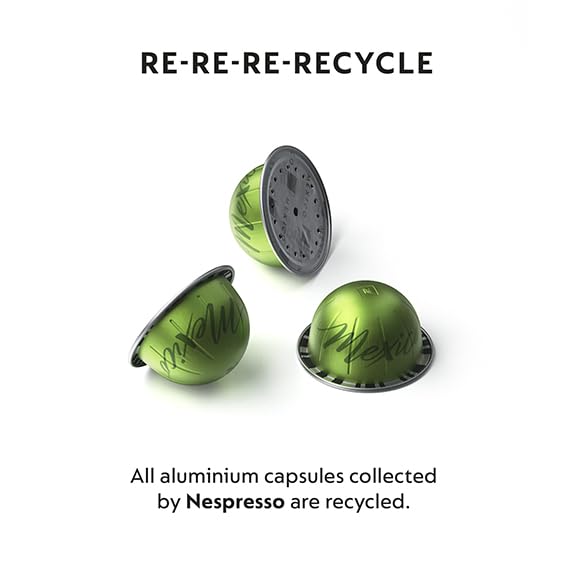 Nespresso Capsules Vertuo Roasted Hazelnut Medium Roast Coffee 30 Count Coffee Pods Brews 7.8oz.