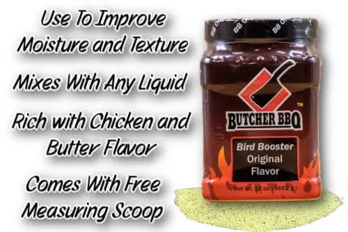 Butcher BBQ | Bird Booster Original Flavor Injection | Moisture and Flavor for Poultry Injections | Fast and Easy Turkey Injection