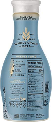 Califia Farms Unsweetened Oatmilk 48 Oz (Pack of 8) | Whole Rolled Oats | Dairy Free | Gluten-Free | Vegan | Plant Based | Non-GMO