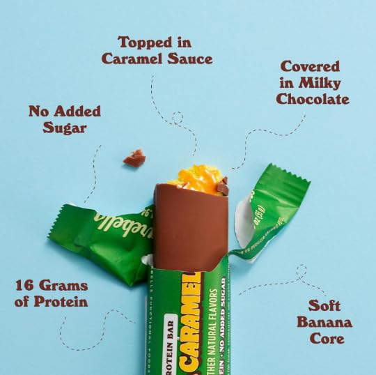 Barebels Soft Protein Bar Banana Caramel - 16g High Protein No Added Sugar Low Sugar Fluffy Chocolate Snack Bars Banana Caramel Filling On-the-Go Breakfast &amp Post-Workout (Pack of 4 Bars 55g