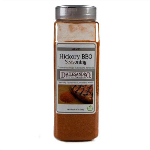 D'Allesandro Hickory Barbeque Seasoning - 28 oz Gourmet All-Natural BBQ Seasoning Perfect Blend of Smoky Salty and Sweet Flavors Gluten-Free Kosher Ideal for Grilling and Cooking