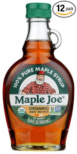 Generic M.aple Joe Organic Amber Maple Syrup 6.4 oz (Pack of 12)