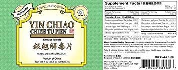 Plum Flower Yin Chiao Chieh Tu Extract Tablets 100 Tablets