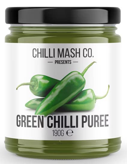 Chilli Mash Company - Green Jalapeño Chilli Puree | Medium Chilli Heat - 6.70oz / 190gr Glass Jar