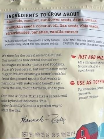 Seven Sundays Rise &amp Shine Mix Grain Free Keto Nut Granola Cereal 40 oz Total Bundlecat stickpet