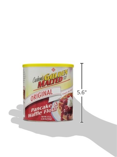 Golden Malted Pancake &amp Waffle Flour Original 33-Ounce Cans (Pack of 3) (Packaging May Vary)
