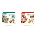 GoMacro Kids MacroBar Organic Vegan Snack Bars – Double Chocolate Brownie &amp Cinnamon Roll (0.90 Ounce Bars 7 Count) (Pack of 2)