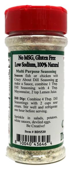 Twisted Pepper Co. Handcrafted Premium Seasonings Crazy About Dill Low Sodium No MSG Gluten Free 5 oz. bottles Great on fish chicken make a fish sauce or sour cream dip