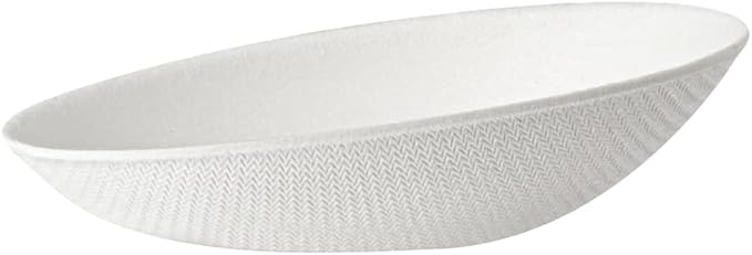 Restaurantware Pulp Safe No PFAS Added 3.2 x 2.1 Inch Tasting Dishes 100 Disposable Dishes - Home Compostable Microwavable And Freezable White Bagasse Food Dishes Egg Shape For Appetizers