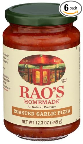 Raos Pizza Sauce Roasted Garlic 12.3 oz (Pack of 6)