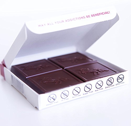 Addictive Wellness Sugar-Free Raw LOVE Chocolate 3 PACK Vegan Paleo &amp Keto- Purely Superfoods and Adaptogens