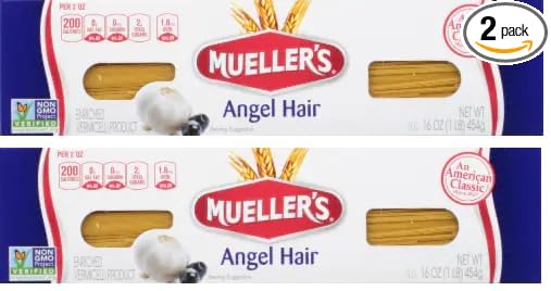 Pack Of 2 Angel Hair semolina pasta 16 oz.