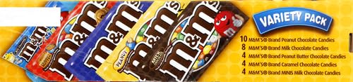 M&ampM's Chocolate Variety Pack 30 Full Size Packs