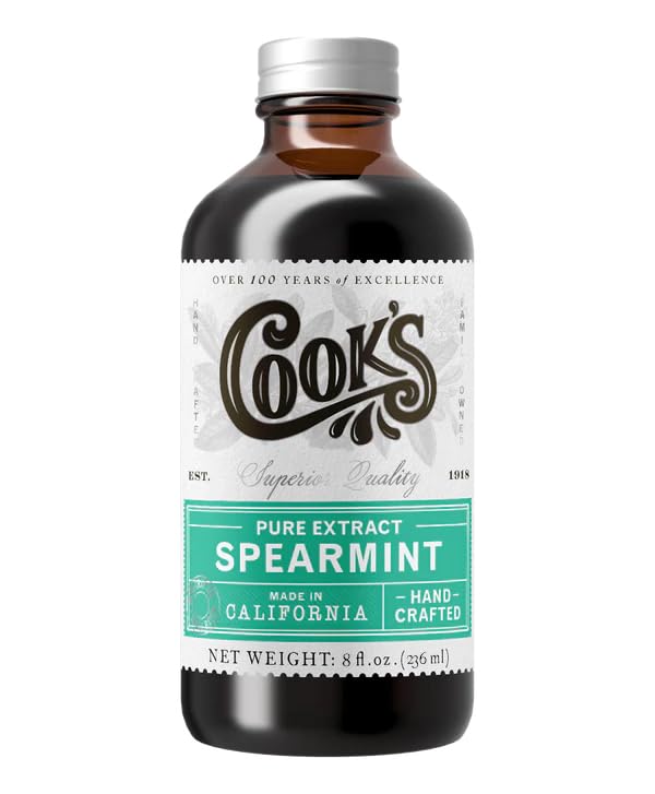 Cook's Spearmint Extract for Baking Candies Chocolates Tea Beverages 8 oz