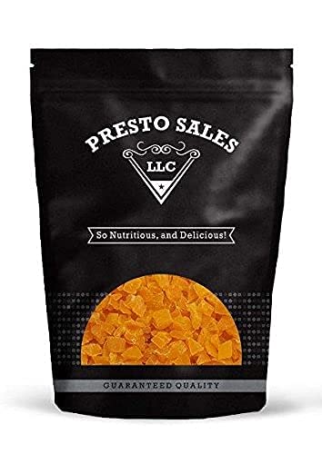 Mango Dried Diced Perfect for Baking and Snacking Vegan Low Calorie Tropical Tangy Delicious Satisfying User Friendly Packed in a resealable pouch bag of 3 lbs. (48 oz.) by Presto Sales LLC