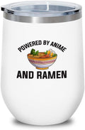 Ramen Lover White Edition Wine Tumbler 12oz - Powered by anime - Food Lovers chicken pumpkin vegan pantry spicy noodles