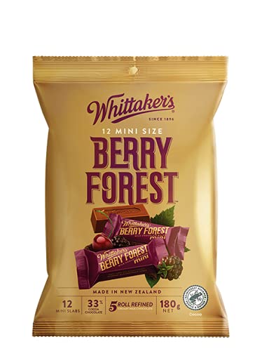 Whittaker's Share Pack Mini Slab Berry Forest 180g (Pack of 6) （Made in New Zealand）