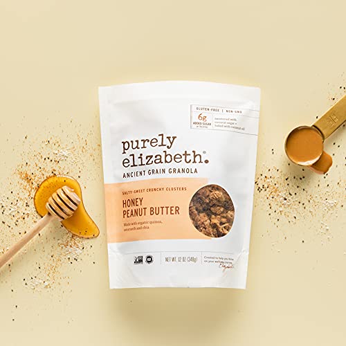 Purely Elizabeth Superfood Snack Granola Variety Pack Gluten-Free (3 Ct.) (Vanilla Chocolate Chip Honey Peanut Butter Maple Almond Butter)