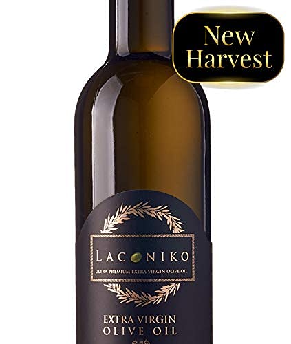 Laconiko Ultra Premium 100% Extra Virgin Olive Oil Value Pack | Cold Pressed | From Greece | KORONEIKI Variety | 2025 Gold Medal Award Winning NYIOOC | (50.7 OZ (4 Bottles of 12.7 OZ))