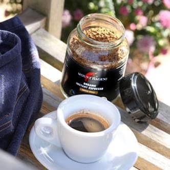 Mount Hagen Instant Espresso Coffee 6 Pack Eco-friendly Organic Espresso Coffee Made From Medium Roast Arabica Beans Freeze Dried Instant Coffee Fair-Trade Kosher [6x1.76oz/50g Jar]