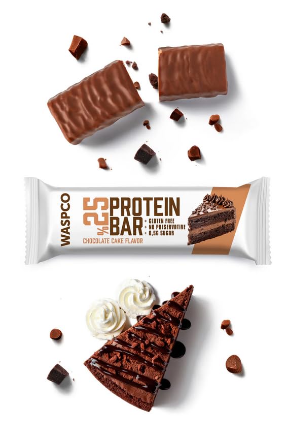 (12 Count) Protein Bars CHOCOLATE CAKE Gluten Free with 9g Protein and 0.5g Sugar36 G
