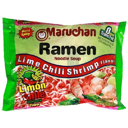Maruchan Ramen Noodle Soup Lime Chili Shrimp Flavor 3 Ounce