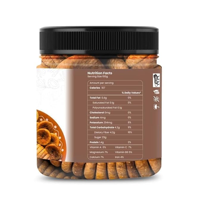 SS Premium Dried 100g Anjir| Dry Figs | Nutritious &amp Seedless Anjeer | Dry Fruit for Healthy Snacking l No Added Preservatives